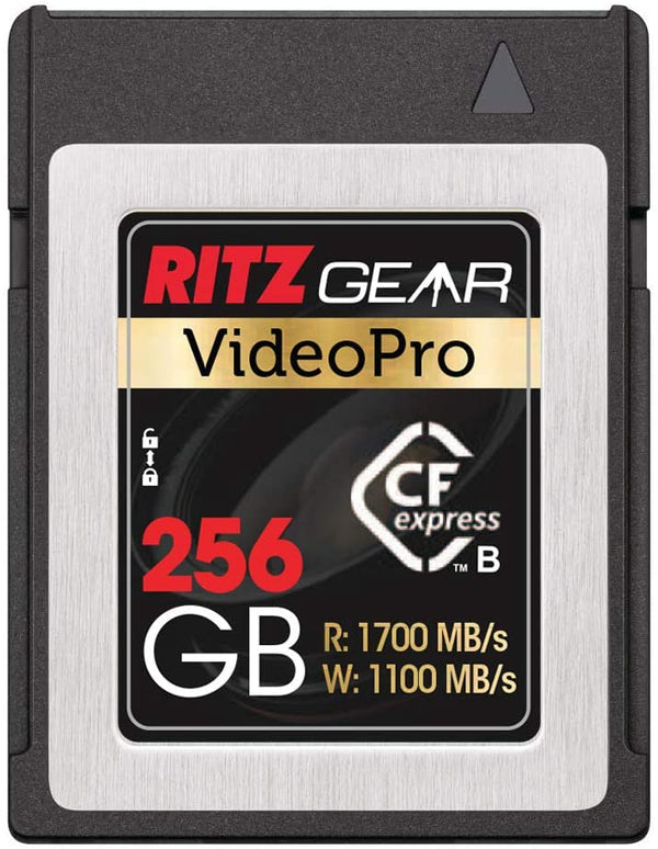 Ritz Gear Video Pro CFExpress Card 256GB Type B (1700/1100 R/W) Pairs with Compatible Panasonic, Canon & Sony DSLR/Mirrorless Cameras
