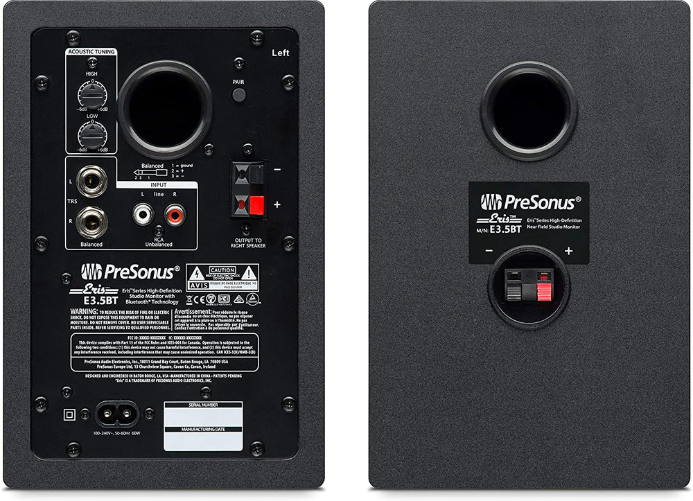 PreSonus Eris E3.5 BT-3.5" Near Field Studio Monitors with Bluetooth