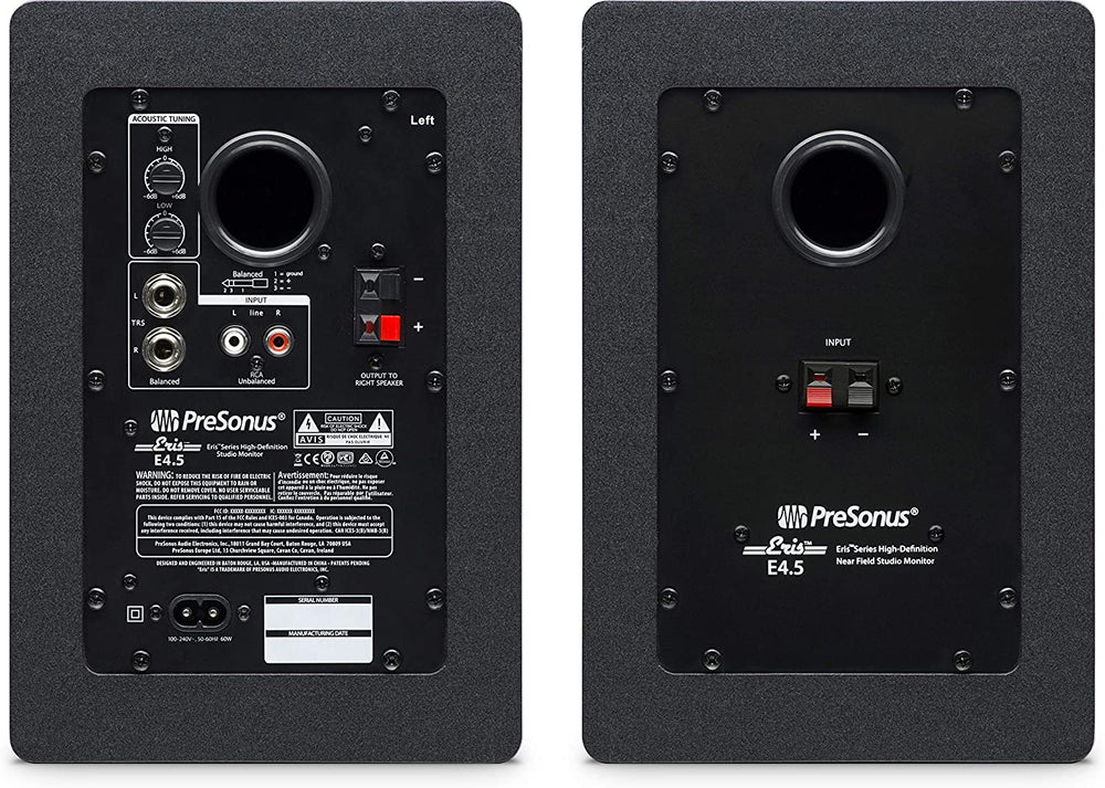 Presonus E4.5-4.5" 2-Way Near Field Studio Monitor (Pair), Black (Eris E4.5)