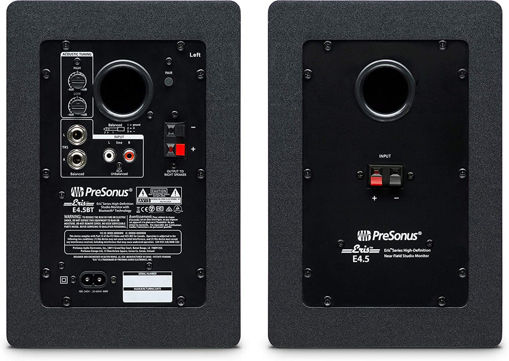 PreSonus Eris E4.5 BT-4.5" Near Field Studio Monitors with Bluetooth