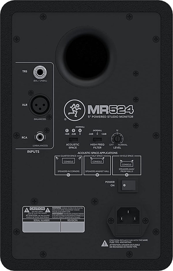 Mackie Studio Monitor, Professional Performance Superior Mix Translation with Logarithmic Waveguide design - Black 5-inch (MR524)