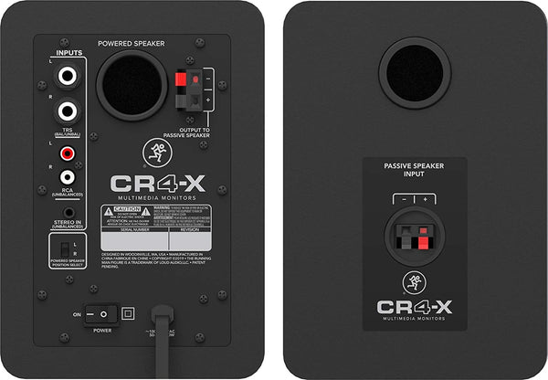 Mackie CR-X Series, 4-Inch Multimedia Monitors with Professional Studio-Quality Sound and Bluetooth - Pair (CR4-XBT)