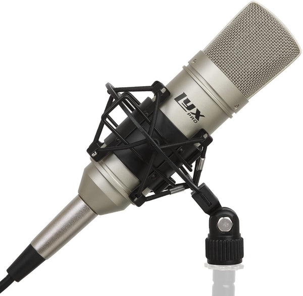 PreSonus Eris E3.5 2-Way Active Powered Studio Monitor Studio Pair, Microphone Stand, Pop Filter, Studio Microphone/XLR Cable, 2 TS Instrument Cables