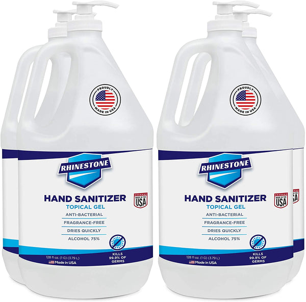 Gel Hand Sanitizer 75% Ethyl Alcohol Gallon w/ Pump - Made in USA
