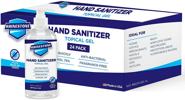Gel Hand Sanitizer 75% Ethyl Alcohol 16.9 Fl. OZ w/ Pump - Made in USA