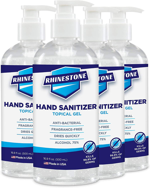 Gel Hand Sanitizer 75% Ethyl Alcohol 16.9 Fl. OZ w/ Pump - Made in USA