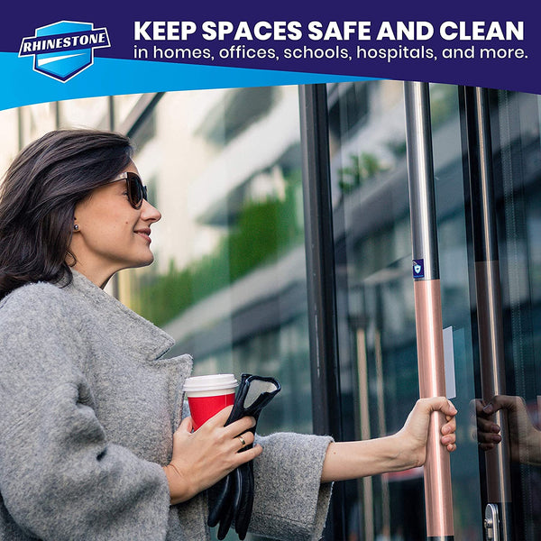 Rhinestone Copper Antimicrobial Adhesive Metal Foil Sheets 5-Pack 8'' x 10'' inch for Pull and Push Door Handle and Plate, Panic Bar