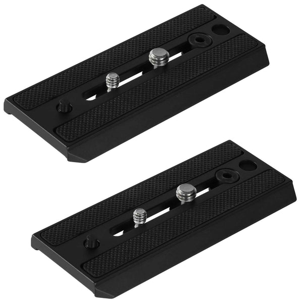 Ivation 2 Replacement Quick Release Plates for Manfrotto Tripod Heads