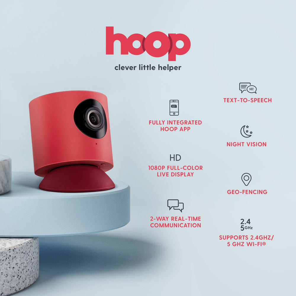 Hoop Cam Home Security Camera (Red)