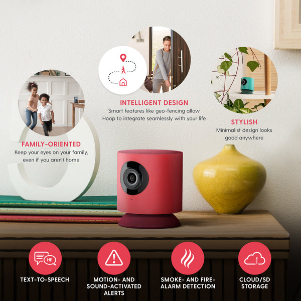 Hoop Cam Home Security Camera (Red)