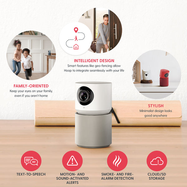 Hoop Cam Plus Home Security Camera (White)