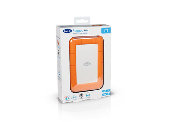 LaCie Rugged 2TB Mini Disk Mobile Hard Drive with USB 3.0