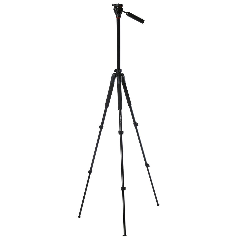 Ritz Gear 60" Tall Deluxe Tripod with Pan Head and 3 Leg Sections with Flip Locks