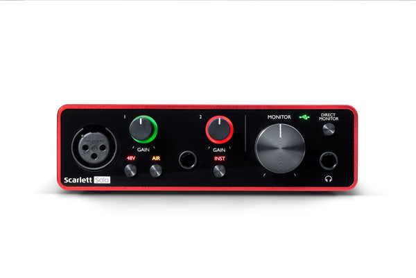 Focusrite Scarlett Solo Studio (3rd Gen) USB Audio Interface and Recording Bundle with Pro Tools | First