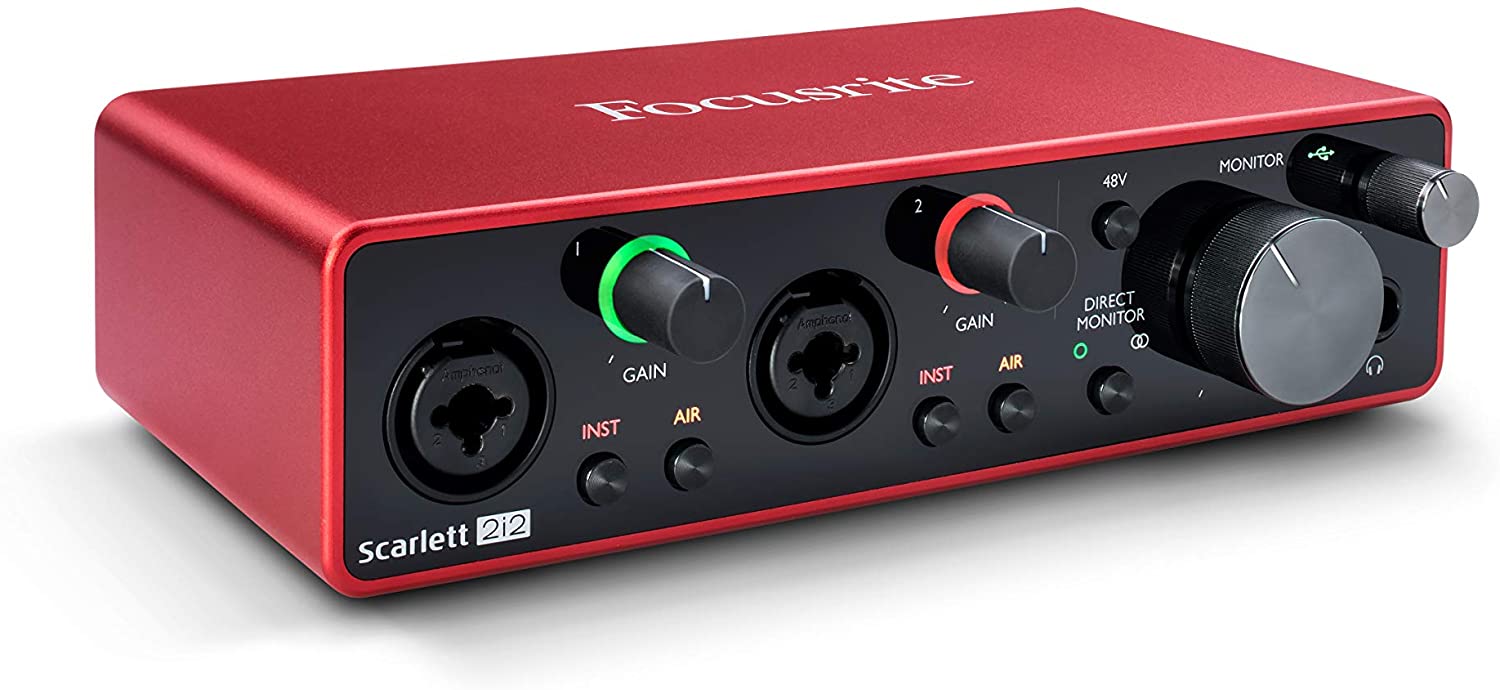Focusrite Scarlett 2i2 (3rd Gen) USB Audio Interface with Pro