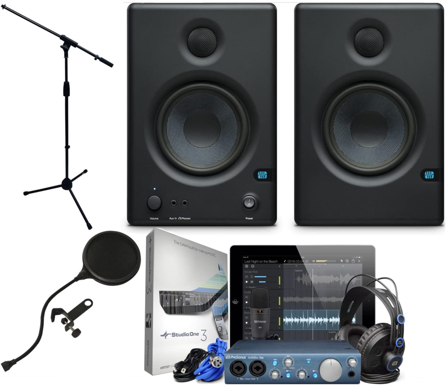 Presonus AudioBox iTwo Studio with HD7 Headphones, M7 Mic, S1