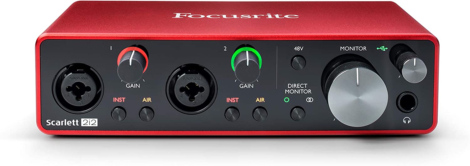 Focusrite Scarlett 2i2 (3rd Gen) USB Audio Interface with Pro