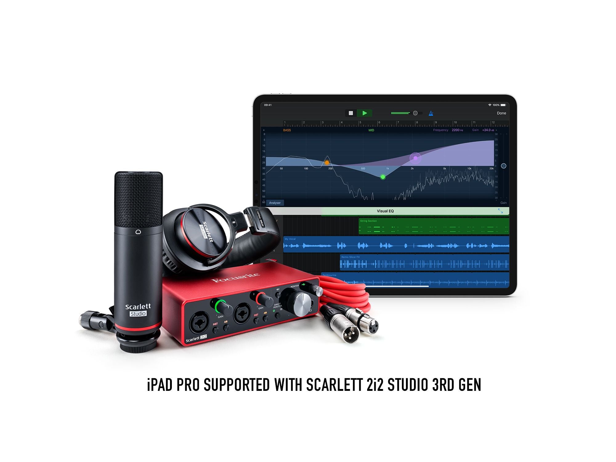 Focusrite Scarlett 2i2 Studio (3rd Gen) USB Audio Interface and Recording  Bundle with Pro Tools, First