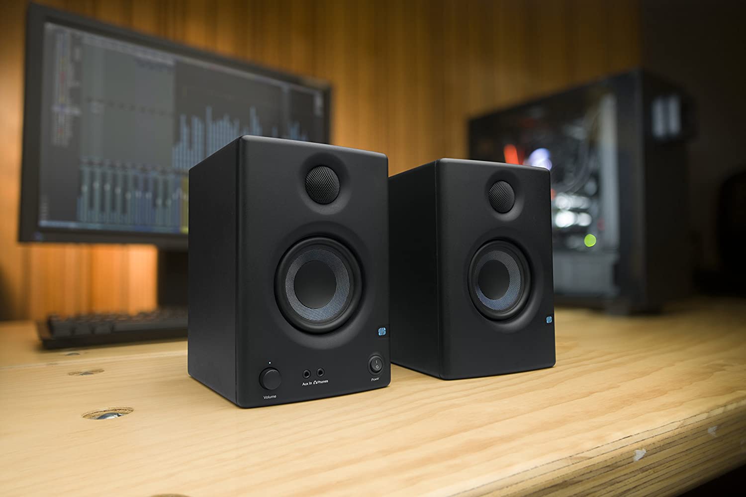 PreSonus Eris 3.5 3.5-inch Powered Studio Monitors and 8-inch Powered  Bluetooth Studio Subwoofer Bundle
