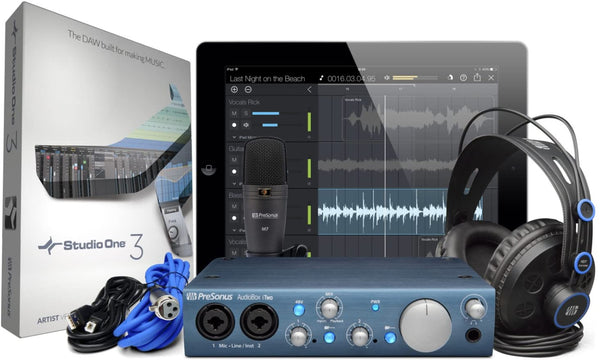 Presonus AudioBox iTwo Studio with HD7 Headphones, M7 Mic, S1 Artist, Eris E4.5