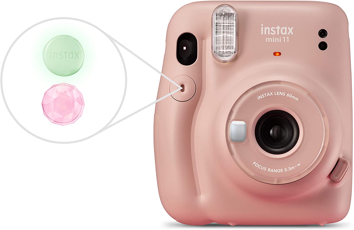  Fujifilm Instax Mini 11 Instant Camera - Blush Pink :  Electronics