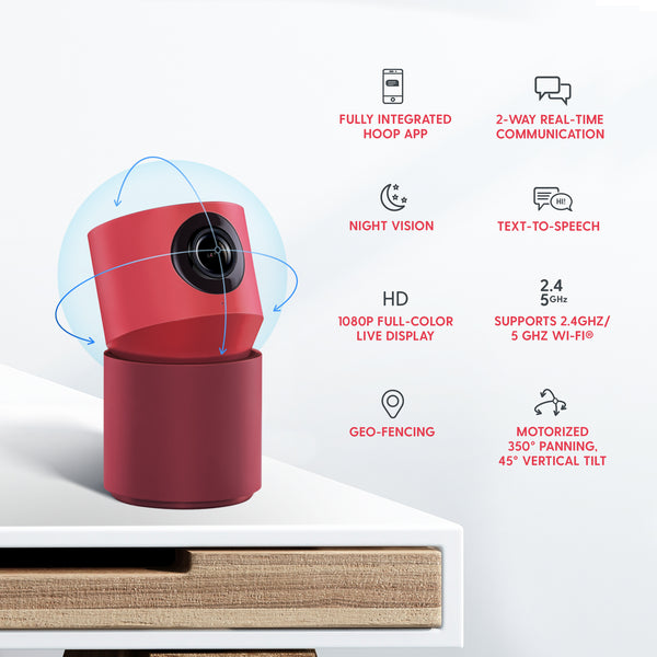 Hoop Cam Plus Home Security Camera (Red)