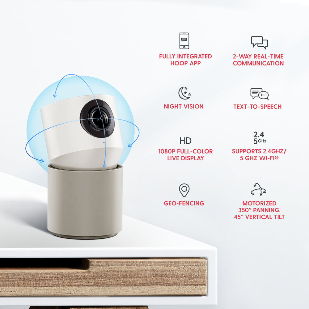 Hoop Cam Plus Home Security Camera (White)