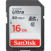 SanDisk 16GB Ultra SDHC UHS Class 10 Memory Card