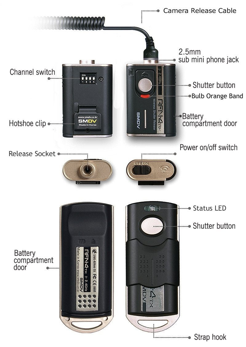 Remote Slr Camera Universal Ritz SMDV RFN-4 (RF-902) Wireless Remote Shutter Release for Olympus DSLR ...