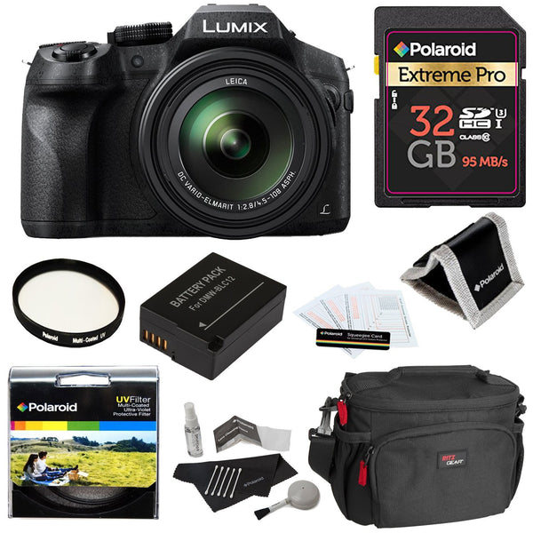 Panasonic Lumix FZ300 with Leica Zoom Lens and 7 Accessories