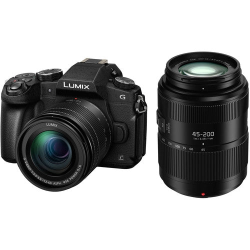 Panasonic Lumix G85 Mirrorless Camera with 12-60mm and 45-200mm Lenses