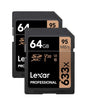 Lexar Professional 633X 64GB (2-Pack) SDXC UHS-I-U3 Cards (LSD64GCB1NL6332)